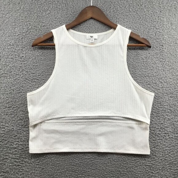 bp Tops - BP. Cutout Tank Top White XL